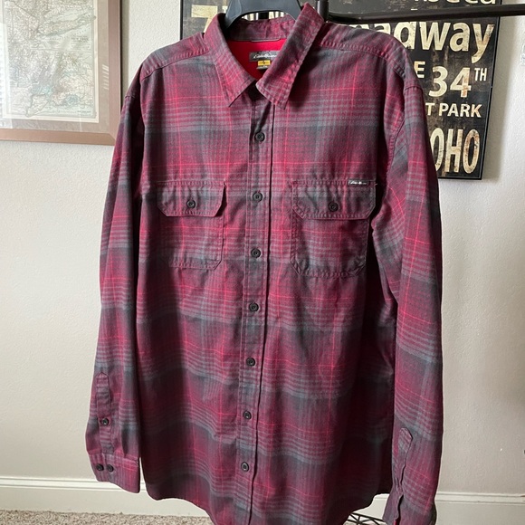 Eddie Bauer Other - Eddie Bauer flannel plaid button up size TXL